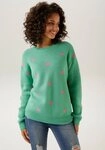 Aniston CASUAL Strickpullover mit eingestrickten Herzchen