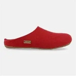 Haflinger Everest Fundus Pantoffel aus Wollfilz mit Gummisohle Hausschuh rot 44 EU