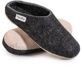 naturling Herren Filz Pantoffel Hausschuh (mit echter) Ledersohle