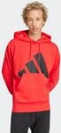 Kapuzensweatshirt ADIDAS SPORTSWEAR "M BL FT HD", Herren, Gr. 3XL, rot (pure ruby,