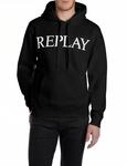 Kapuzensweatshirt REPLAY, Herren, Gr. L, schwarz, Sweatware, Obermaterial: 80%