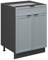 Vicco Unterschrank Fame-Line, Hellblau-grau/Anthrazit, 60 cm mit Schublade, ohne