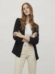 Kurzblazer VILA "VIHER NEW 3/4 BLAZER -NOOS", Damen, Gr. XS, schwarz, Web,