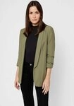 pieces Blusenblazer PCBOSELLA 3/4 BLAZER NOOS Materialmix, regular fit