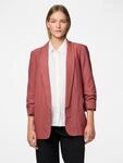 Blusenblazer PIECES "PCBOSELLA 3/4 BLAZER NOOS", Damen, Gr. M, beige (apple butter),