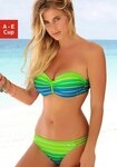 Venice Beach B&uuml;gel-Bandeau-Bikini im trendigen Streifen-Look