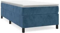 vidaXL Boxspringbett, Boxbett mit Matratze Dunkelblau 90x200 cm Samt