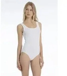 CALIDA Body Iconics Damen (1-tlg) Feinripp, sehr elastisch, ohne Druckkn&ouml;pfe wei&szlig; M