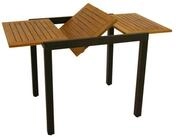 DEGAMO Gartentisch VICENZA, ausziehbar 80/120x70cm, Alu anthrazit + Akazie