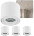 Sweet LED Aufbauleuchte 4er Set Deckenspots 50mm wei&szlig;-matt rund &ndash; geeignet...