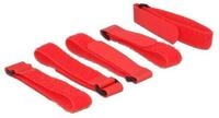 Delock Kabelbinder DELOCK Kabelbinder Klettverschluss 300mm 5Stk m. Schl. rot