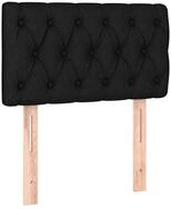 vidaXL Bett Kopfteil Schwarz 80x7x78/88 cm Stoff (1-tlg)