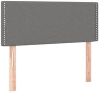 vidaXL Bett Kopfteil Dunkelgrau 90x5x78/88 cm Stoff (1-tlg)