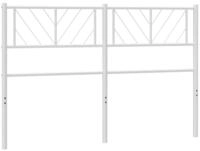 vidaXL Bett Ersatz-Kopfteil Metall Wei&szlig; 120 cm (1-tlg)