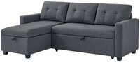 VitaliSpa&reg; Ecksofa Campina, Grau, 226 x 163 cm mit Schlaffunktion, 1 Teile grau
