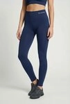 hummel Trainingstights HMLTIF SEAMLESS HIGH WAIST TIGHTS dehnbarer Stoff, enge