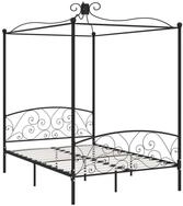 vidaXL Himmelbett, Baldachin Bett-Gestell Schwarz Metall 120 x 200 cm