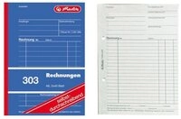 Herlitz Gesch&auml;ftspapier Herlitz Rechnungsbuch 303 / A6 / 2x 40 Blatt /