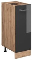 Vicco Apothekerschrank R-Line, Anthrazit Hochglanz/Goldkraft Eiche, 30 cm ohne