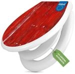 banjado WC-Sitz mit Kindersitz Motiv Rote Holzlatten (mit Kindersitz, integrierte