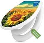 banjado WC-Sitz mit Kindersitz Motiv Sonnenblumen (mit Kindersitz, integrierte