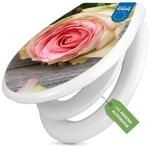 banjado WC-Sitz mit Kindersitz Motiv Rosa Rose (mit Kindersitz, integrierte