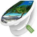 banjado WC-Sitz mit Kindersitz Motiv Strand (mit Kindersitz, integrierte Scharniere),