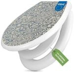 banjado WC-Sitz mit Kindersitz Motiv Blaues Ornament (mit Kindersitz, integrierte