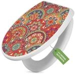 banjado WC-Sitz mit Absenkautomatik Motiv Rosetten (umweltfreundliches Material,