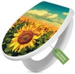 banjado WC-Sitz mit Absenkautomatik Motiv Sonnenblumen (umweltfreundliches Material,