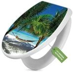 banjado WC-Sitz mit Absenkautomatik Motiv Strand (umweltfreundliches Material,