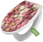 banjado WC-Sitz mit Absenkautomatik Motiv Strauss Rosen (umweltfreundliches Material,