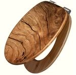 banjado WC-Sitz aus Bambus mit Absenkautomatik Motiv Trockenes Holz