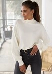 LASCANA Strickpullover mit kleinem Stehkragen, Feinstrickpullover, casual-chic