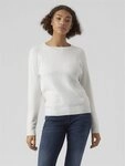 Vero Moda Rundhalspullover VMDOFFY LS O-NECK BLOUSE GA NOOS Materialmix, regular fit