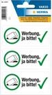 HERMA Etikett Herma Hinweisetiketten weterfest 79 x 34 mm Werbung ja bitte 1 Bl...