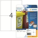 HERMA Etikett HERMA 4598 Inkjet Folien-Etiketten, 105 x 148 mm, wei&szlig;