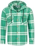 Rock Creek Flanellhemd Herren Hemd Flanellhemd mit Kapuze H-328