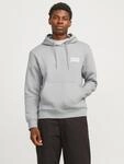 Kapuzensweatshirt JACK & JONES "JJECORP LOGO SWEAT HOOD NOOS", Herren, Gr. S, grau