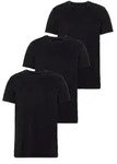 AJC T-Shirt (3er-Pack) lockere Passform, Basic-Stil schwarz 4XL (68/70)