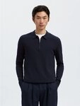 Selected Polokragenpullover SLHBERG LS HALF ZIP POLO NOOS