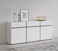 OTTO home Sideboard Cross,Breite 180 cm, moderne grifflose Kommode,3 T&uuml;ren/3