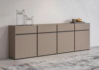 OTTO home Sideboard Cross,Breite 225 cm, moderne grifflose Kommode,4 T&uuml;ren/4