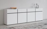OTTO home Sideboard Cross,Breite 225 cm, moderne grifflose Kommode,4 T&uuml;ren/4