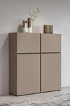 OTTO home Hochkommode Cross,Breite 119,5 cm, moderne grifflose Hochkommode mit 4