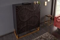 riess-ambiente Highboard SCORPION 120cm schwarz, Massivholz &middot; Schrank &middot; 3D