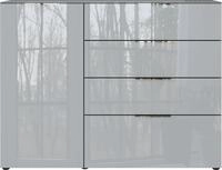 GERMANIA Sideboard Oakland, in 2 Breiten, Fronten und Oberboden mit Glasauflage
