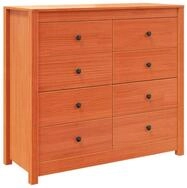 vidaXL Sideboard, Beistellschrank Wachsbraun 100x40x90 cm Massivholz Kiefer