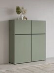 OTTO home Hochkommode Cross,Breite 119,5 cm, moderne grifflose Hochkommode mit 4