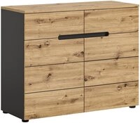 xonox.home Sideboard Kommode Canu, grau / Artisan Eiche, Sideboard, 100 cm